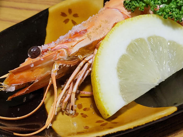 番上屋 海老の塩焼き